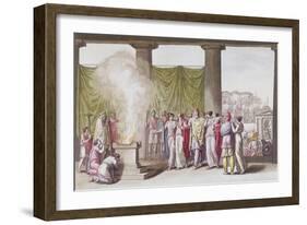 The Family of Priam after the Departure of Hector-Angelo Monticelli-Framed Giclee Print