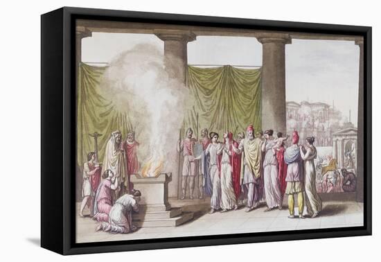 The Family of Priam after the Departure of Hector-Angelo Monticelli-Framed Stretched Canvas