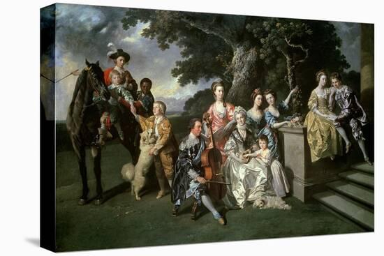 The Family of Sir William Young (1725-88) C.1766-Johann Zoffany-Stretched Canvas