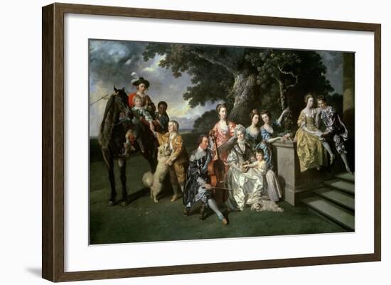 The Family of Sir William Young (1725-88) C.1766-Johann Zoffany-Framed Giclee Print