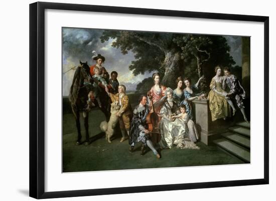 The Family of Sir William Young (1725-88) C.1766-Johann Zoffany-Framed Giclee Print