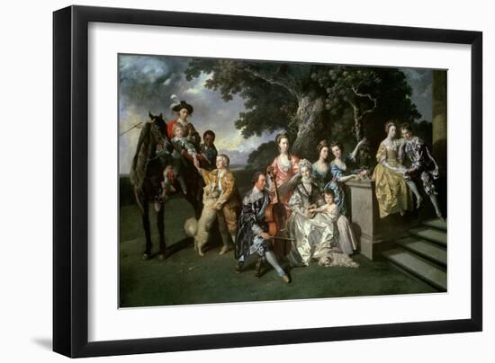 The Family of Sir William Young (1725-88) C.1766-Johann Zoffany-Framed Giclee Print