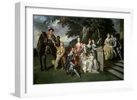 The Family of Sir William Young (1725-88) C.1766-Johann Zoffany-Framed Giclee Print