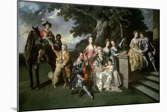 The Family of Sir William Young (1725-88) C.1766-Johann Zoffany-Mounted Giclee Print