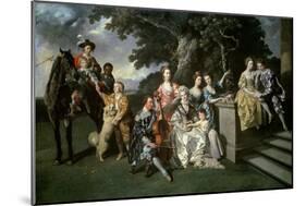 The Family of Sir William Young (1725-88) C.1766-Johann Zoffany-Mounted Giclee Print