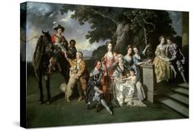 The Family of Sir William Young (1725-88) C.1766-Johann Zoffany-Stretched Canvas