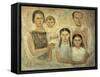 The Family of the Architect Ponti-Massimo Campigli-Framed Stretched Canvas