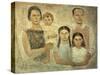 The Family of the Architect Ponti-Massimo Campigli-Stretched Canvas