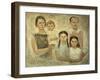 The Family of the Architect Ponti-Massimo Campigli-Framed Giclee Print