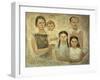 The Family of the Architect Ponti-Massimo Campigli-Framed Giclee Print