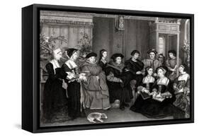 The Family of Thomas More, Chancellor of England-Hans Holbein the Younger-Framed Stretched Canvas