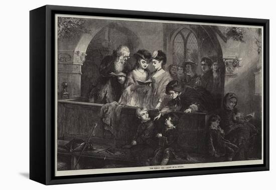 The Family Pew-Edward Hughes-Framed Stretched Canvas