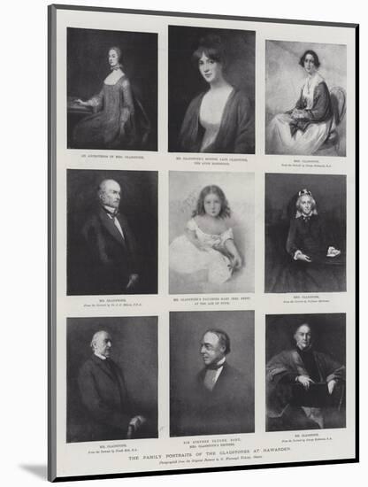 The Family Portraits of the Gladstones at Hawarden-George Richmond-Mounted Giclee Print