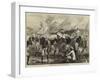 The Famine in Bengal, Loading Grain-Carts Near Calcutta-null-Framed Giclee Print