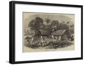 The Famine in India, a Bengal Village-null-Framed Giclee Print