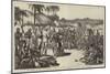The Famine in India, Distribution of Relief to the Sufferers at Bellary, Madras Presidency-null-Mounted Giclee Print