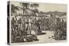 The Famine in India, Distribution of Relief to the Sufferers at Bellary, Madras Presidency-null-Stretched Canvas