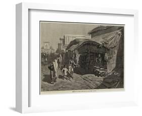The Famine in India, Native Shop in Bazaar-Street, Calcutta-null-Framed Giclee Print