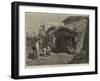 The Famine in India, Native Shop in Bazaar-Street, Calcutta-null-Framed Giclee Print