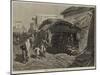 The Famine in India, Native Shop in Bazaar-Street, Calcutta-null-Mounted Giclee Print