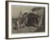 The Famine in India, Native Shop in Bazaar-Street, Calcutta-null-Framed Giclee Print