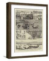 The Famine in India, Paddy Cultivation in Travancore-null-Framed Giclee Print