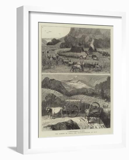 The Famine in India, the Transportation of Rice-null-Framed Giclee Print