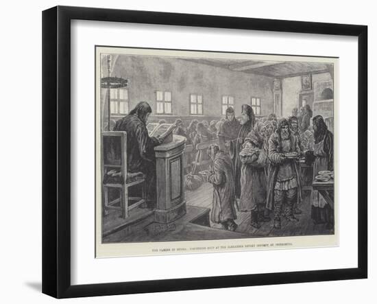 The Famine in Russia, Dispensing Soup at the Alexander Nevsky Convent, St Petersburg-Johann Nepomuk Schonberg-Framed Giclee Print