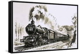 The Famous 4-6-0 Castle Class of Steam Locomotives Used by Great Western-John S. Smith-Framed Stretched Canvas