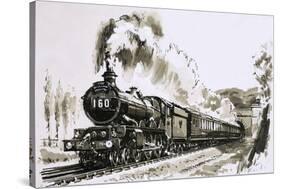 The Famous 4-6-0 Castle Class of Steam Locomotives Used by Great Western-John S. Smith-Stretched Canvas