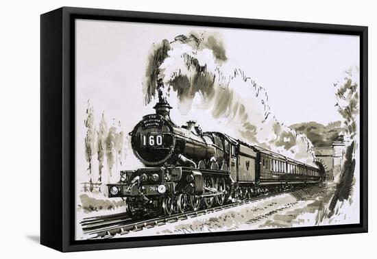 The Famous 4-6-0 Castle Class of Steam Locomotives Used by Great Western-John S. Smith-Framed Stretched Canvas