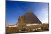 The Famous Ancient Egypt Cheops Pyramid and Sphinx in Giza-Nosnibor137-Mounted Photographic Print