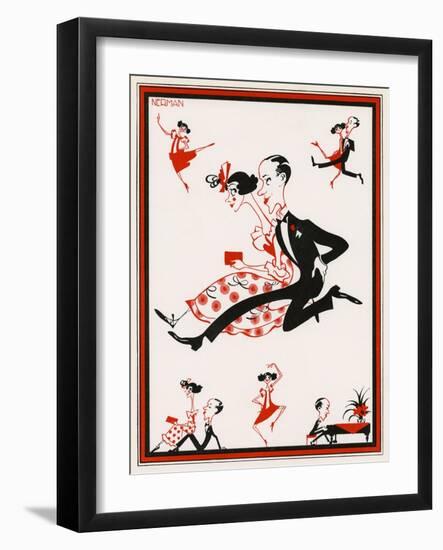 The Famous Astaires by Nerman-null-Framed Art Print