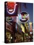 The Famous Beale Street at Night, Memphis, Tennessee, United States of America, North America-Gavin Hellier-Stretched Canvas