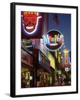 The Famous Beale Street at Night, Memphis, Tennessee, United States of America, North America-Gavin Hellier-Framed Photographic Print