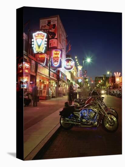 The Famous Beale Street at Night, Memphis, Tennessee, United States of America, North America-Gavin Hellier-Stretched Canvas