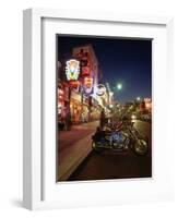 The Famous Beale Street at Night, Memphis, Tennessee, United States of America, North America-Gavin Hellier-Framed Photographic Print