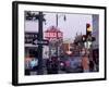 The Famous Beale Street at Night, Memphis, Tennessee, United States of America, North America-Gavin Hellier-Framed Photographic Print