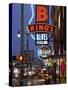 The Famous Beale Street at Night, Memphis, Tennessee, United States of America, North America-Gavin Hellier-Stretched Canvas