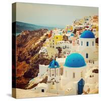 The Famous Blue and White City Oia,Santorini-scorpp-Stretched Canvas