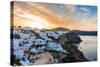 The Famous Blue and White City Oia,Santorini-scorpp-Stretched Canvas