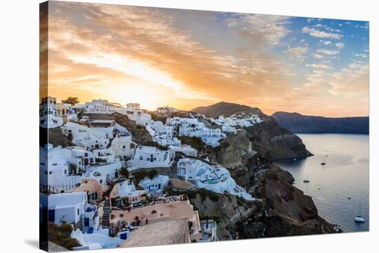 The Famous Blue and White City Oia,Santorini-scorpp-Stretched Canvas