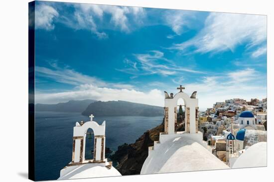 The Famous Blue and White City Oia,Santorini-scorpp-Stretched Canvas