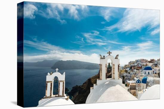 The Famous Blue and White City Oia,Santorini-scorpp-Stretched Canvas