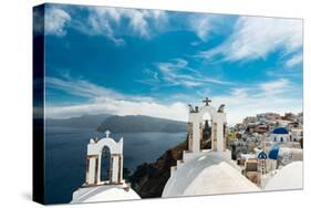The Famous Blue and White City Oia,Santorini-scorpp-Stretched Canvas