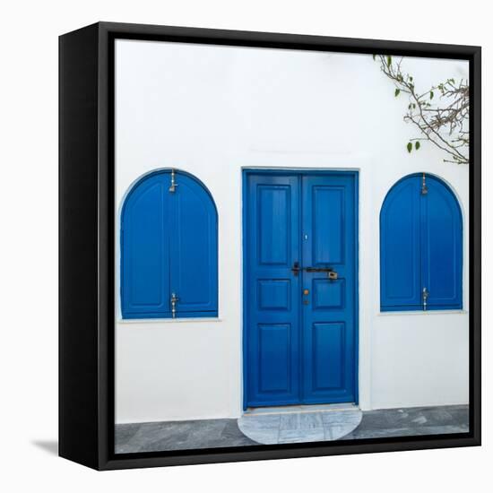 The Famous Blue and White City Oia,Santorini-scorpp-Framed Stretched Canvas