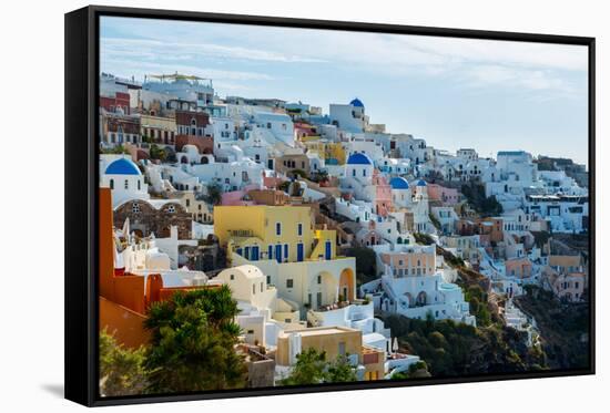 The Famous Blue and White City Oia,Santorini-scorpp-Framed Stretched Canvas