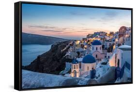 The Famous Blue and White City Oia,Santorini-scorpp-Framed Stretched Canvas