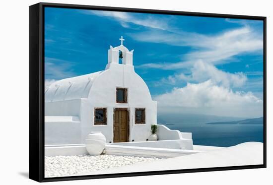 The Famous Blue and White City Oia,Santorini-scorpp-Framed Stretched Canvas