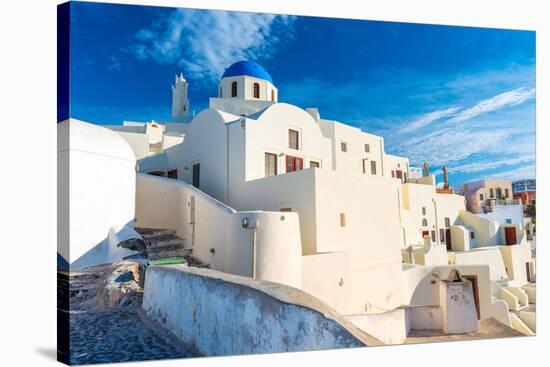 The Famous Blue and White City Oia,Santorini-scorpp-Stretched Canvas